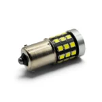 Світлодіодна лампа з цоколем 1156 BA15s P21W 33SMD 2835 12V Білє світло з лінзою та обманкою - Зображення 2