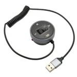 Автомобільний FM-трансмітер Essager (Bluetooth 5.3) з вбудованим мікрофоном, функцією гучного зв'язку, LED-дисплеєм, роз'ємом AUX