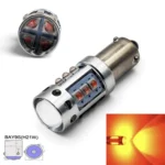 Автомобільна лампа LED BAY9s H21W зсув 120 ° 16SMD CREE 12-24V CANBUS з обманкою Жовте світло