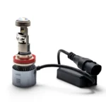 Світлодіодні міні Led лінзи цоколь H11 8 CSP 8000 LM 5700 K 12-24 V з вентилятором 56 W комплект - Зображення 5
