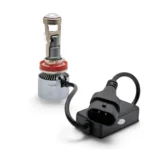 Світлодіодні міні Led лінзи цоколь H11 8 CSP 8000 LM 5700 K 12-24 V з вентилятором 56 W комплект - Зображення 6