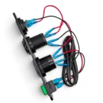 Врізна автомобільна панель розеток зарядок із Вольтметром 4 в 1 Type-C PD + USB-A QC 3.0 з прикурювачем і кнопкою - Зображення 2