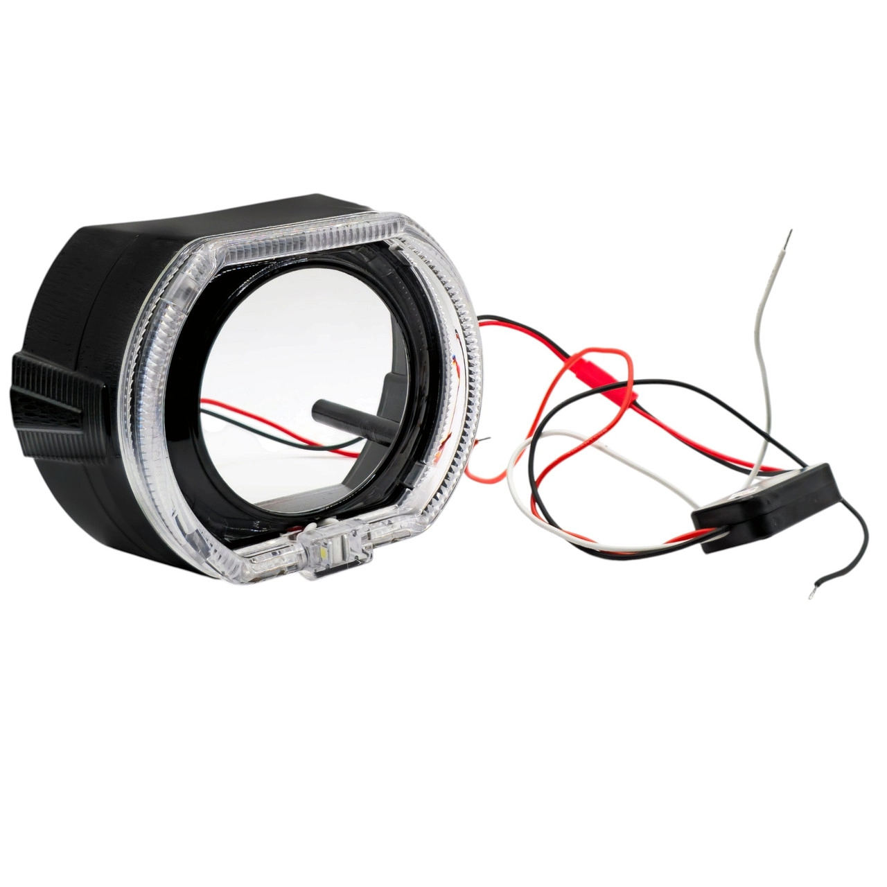 7786612567_maska-dlya-linz Маска для лінз 2.5" BMW Sport Black з LED ангельськими очками DRL + Габарити з пригасанням - Зображення 1