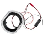 Маска для лінз 2.5" BMW Sport Black з LED ангельськими очками DRL + Габарити з пригасанням - Зображення 4