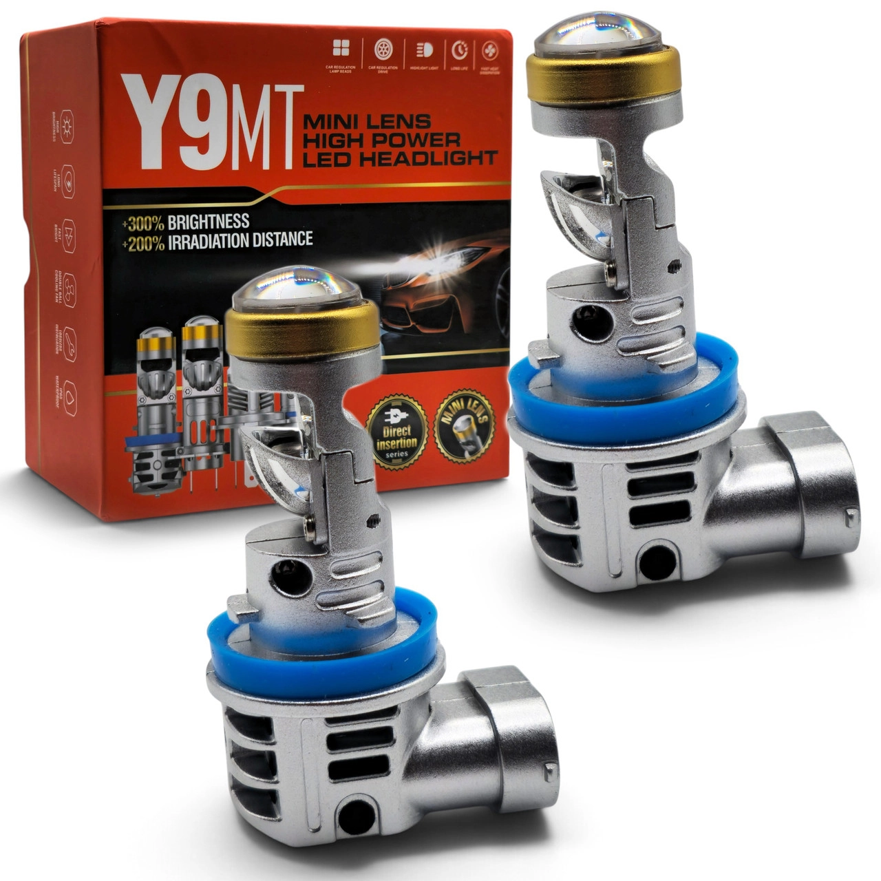 7810045133_avtomobilni-svitlodiodni-lampi Автомобільні світлодіодні лампи mini LED лінзи H11 H8 H9 70W 6000K 12-16V - Зображення 1
